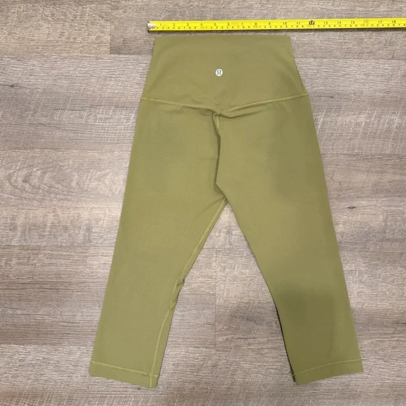 Lululemon Wunder Train High-Rise Crop 21” Bronze Green Leggings Size 2 - Picture 7 of 7